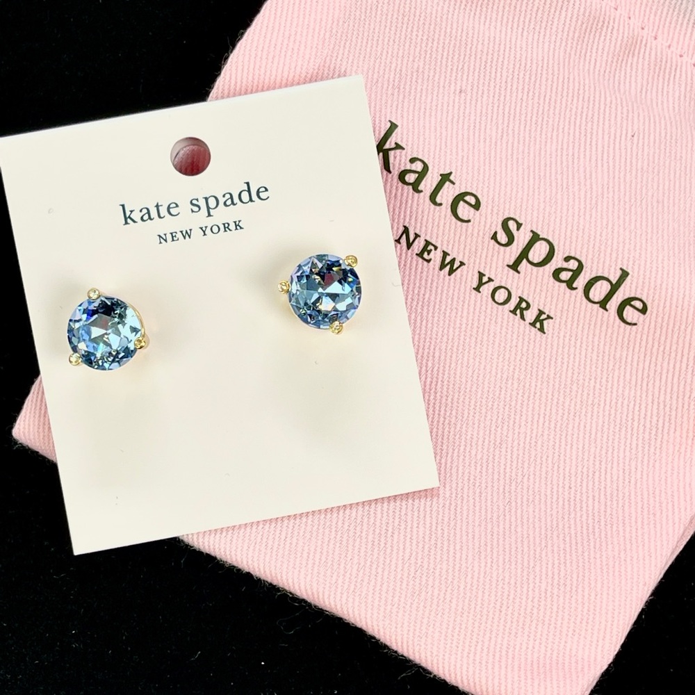 NWT Kate Spade Rise and Shine Stud Earrings Blue Large - Picture 6 of 14